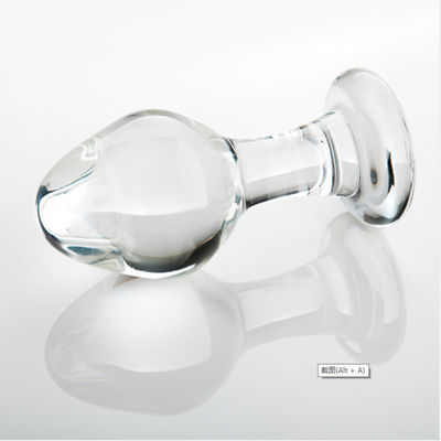 8.6cm spielt Glaskolben-Stecker-Analverkehr transparentes für Erwachsen-Sexshop