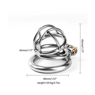 Das Sexspielzeug der Edelstahl-Männer spannt Chastity Cage Male Chastity Device 50mm