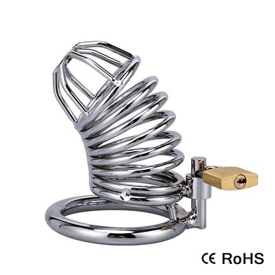 Verschließbares kleines Metall Chastity Cage Vibrator Cock Ring 45mm für Homosexuelles