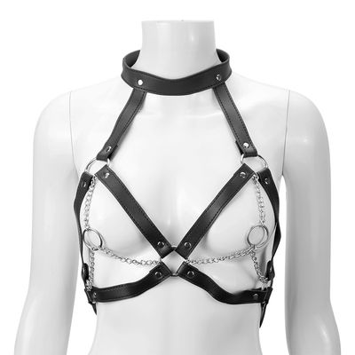 Sex-Fetisch-Knechtschaft CER-schwarze PUs lederne erotischer Halter-Behälter 62cm