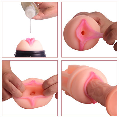 Realistische männliche Masturbation ABS-TPEs spielt 24cm Mund-Vaginalle