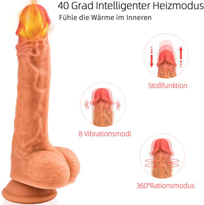 Drahtloser drehender vibrierender Dildo Heizungs-Honey Sex Toyss 23cm