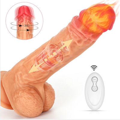 Drahtloser drehender vibrierender Dildo Heizungs-Honey Sex Toyss 23cm
