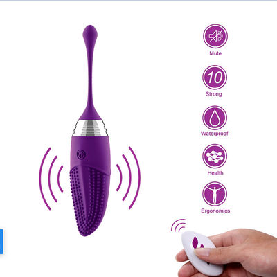 Fernsteuerungsfrequenz 100mm IPX7 des silikon-Ei-Vibrator-10 wasserdicht