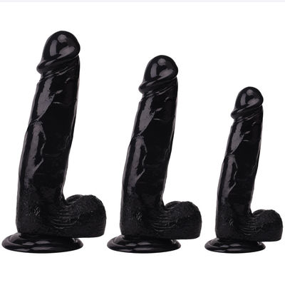 Realistisches Saugnapf Dildo-Sex-Spielzeug 22cm Crystal Dick For Women