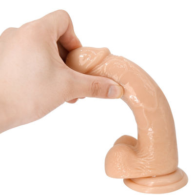 Realistisches Saugnapf Dildo-Sex-Spielzeug 22cm Crystal Dick For Women
