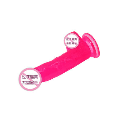 Realistisches Saugnapf Dildo-Sex-Spielzeug 22cm Crystal Dick For Women