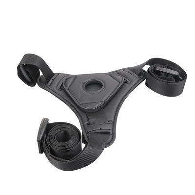 Schwarzes reines Silikon realistischer Knechtschafts-Geschirr-Mund-Gag des Dildo-Sex-Spielzeug-15cm
