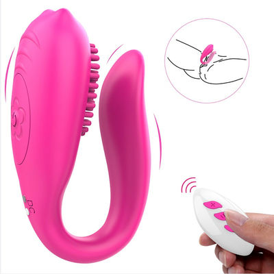 Erotische drahtlose Vibrator-Sex-Spielzeug G-Stellen-U-förmiger Klitoris-Anreger