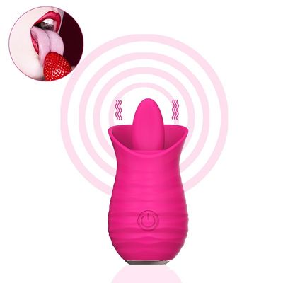 USB, das Rose Red Vibrator Sex Toy-Ei elektrischen leckenden Massager 7000RPM auflädt