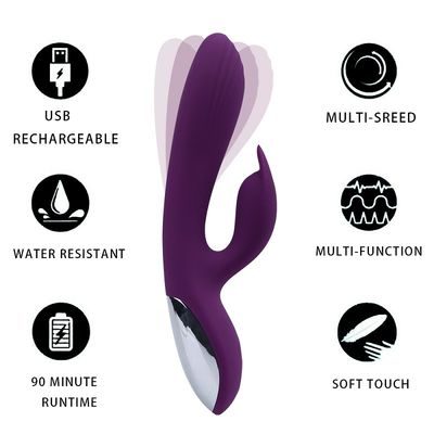 USB Aufladung 	Geschwindigkeit 22.5cm Vibrator-Sex-Toy Healthy Silicones 10