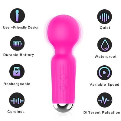 Wasserdichte magische Stab Ipx5 G-Stelle 20 Frequenzen Dildo-Penis-für Frauen