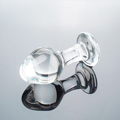 8.6cm spielt Glaskolben-Stecker-Analverkehr transparentes für Erwachsen-Sexshop