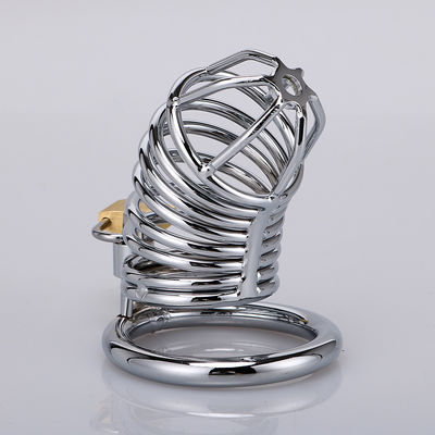 Verschließbares kleines Metall Chastity Cage Vibrator Cock Ring 45mm für Homosexuelles