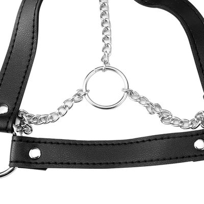 Sex-Fetisch-Knechtschaft CER-schwarze PUs lederne erotischer Halter-Behälter 62cm