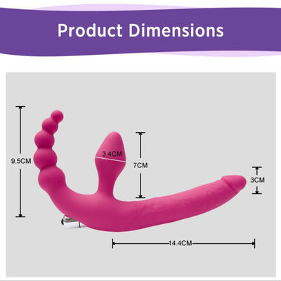 14cm doppelter Sexspielzeug Strapon-Dildo-Kolben-Stecker-Vibrator Massage-LGBT