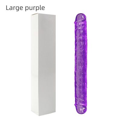 Realistisches LGBT Sexspielzeug-doppelter Kopf-nicht Vibrator 37.4cm des Silikon-für Frauen