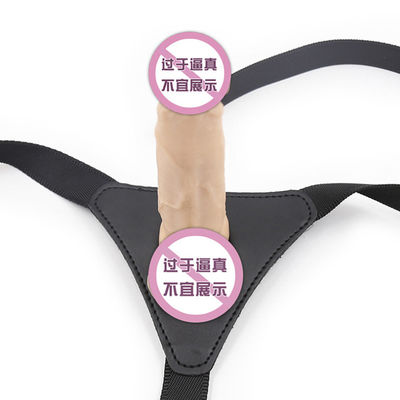 Sexspielzeug Fleisch-Doppeltes Dildo-LGBT gurtet auf Penis 10cm für Paare