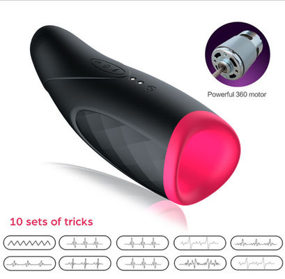 Die Heizung, realistische männliche Masturbation saugend, spielt 22cm USB Nachladen